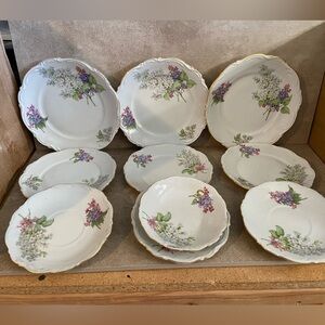 Mitterteich Bavaria in Germany, featuring "Lilae" pattern sets of 3 Very Nice
